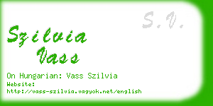 szilvia vass business card
